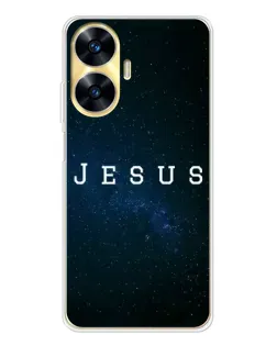 Чехол для Realme C56 с картинкой «Звездное небо Jesus»