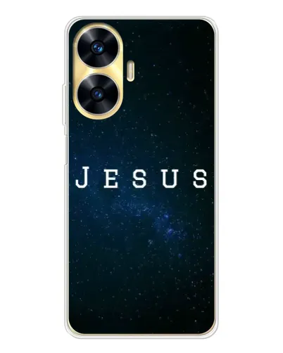 Чехол для Realme C56 с картинкой «Звездное небо Jesus»