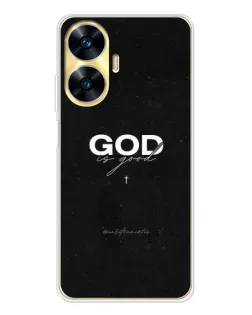 Чехол для Realme C56 с картинкой «GOD — Бог над всем»