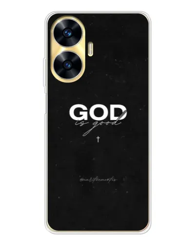 Чехол для Realme C56 с картинкой «GOD — Бог над всем»