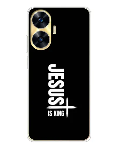 Чехол для Realme C56 с картинкой «Вертикаль веры Jesus»