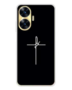 Чехол для Realme C56 с картинкой «Тонкий крест»