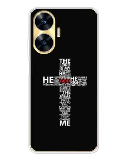Чехол для Realme C56 с картинкой «Текстовый крест»