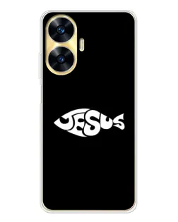 Чехол для Realme C56 с картинкой «Рыба Jesus»