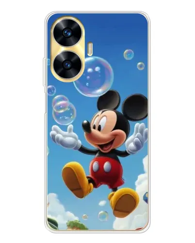 Чехол для Realme C56 с картинкой «Mickey и мыльные пузыри»