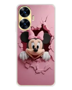 Чехол для Realme C56 с картинкой «Минни сквозь стену»
