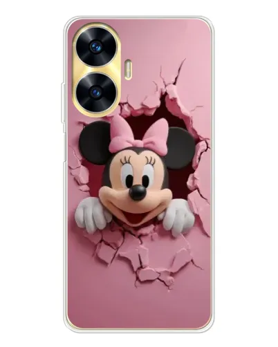 Чехол для Realme C56 с картинкой «Минни сквозь стену»