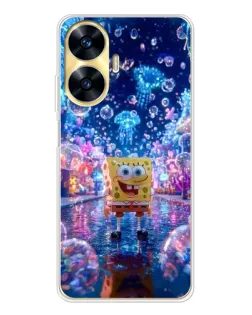 Чехол для Realme C56 с картинкой «Неоновый океан»