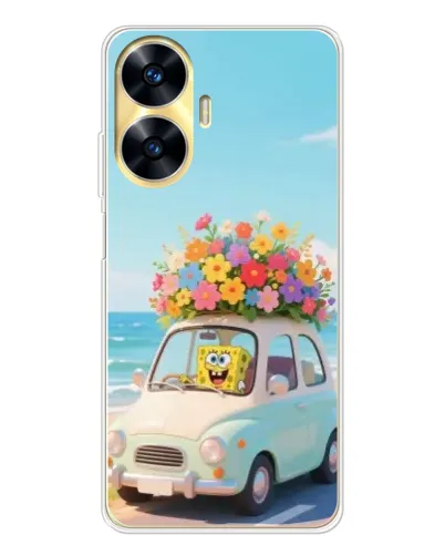 Чехол для Realme C56 с картинкой «Автомобильное путешествие»