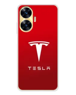 Чехол для Realme C56 с картинкой «Tesla Red Classic»