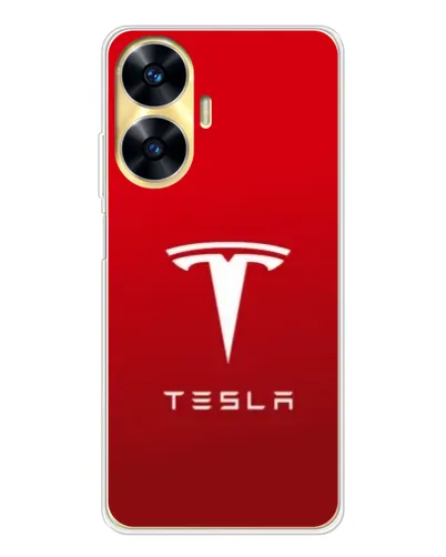 Чехол для Realme C56 с картинкой «Tesla Red Classic»