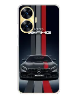 Чехол для Realme C56 с картинкой «Mercedes — белый карбон» Чехол для Realme C56 с картинкой «Mercedes — белый карбон»