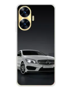 Чехол для Realme C56 с картинкой «Mercedes AMG GT Silver»