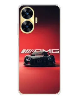 Чехол для Realme C56 с картинкой «Mercedes AMG — красная линия»