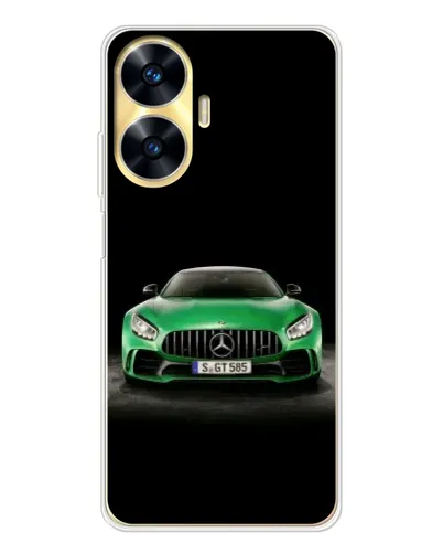 Чехол для Realme C56 с картинкой «Mercedes — неоновый лого» Чехол для Realme C56 с картинкой «Mercedes — неоновый лого»