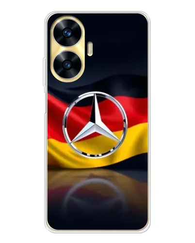 Чехол для Realme C56 с картинкой «Mercedes — флаг Германии» Чехол для Realme C56 с картинкой «Mercedes — флаг Германии»
