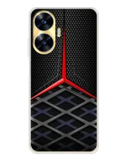 Чехол для Realme C56 с картинкой «Mercedes Carbon Grid»