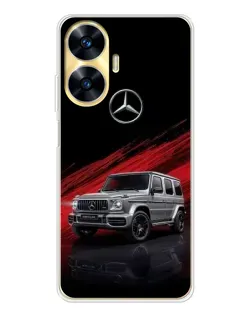 Чехол для Realme C56 с картинкой «Mercedes G-Class красный»