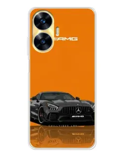 Чехол для Realme C56 с картинкой «Оранжевый Mercedes AMG»