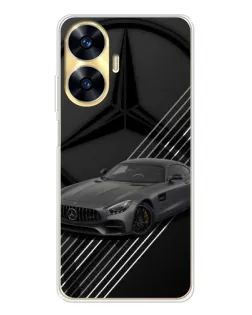 Чехол для Realme C56 с картинкой «Mercedes AMG — графика»