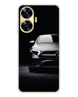 Чехол для Realme C56 с картинкой «Свет фар Mercedes»