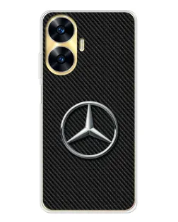 Чехол для Realme C56 с картинкой «Карбоновый Mercedes стиль»