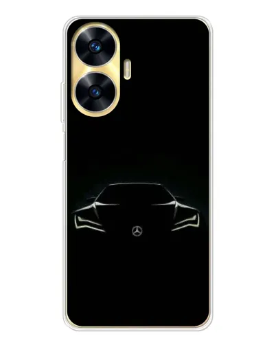 Чехол для Realme C56 с картинкой «Mercedes — силуэт авто» Чехол для Realme C56 с картинкой «Mercedes — силуэт авто»