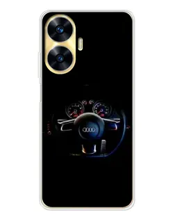 Чехол для Realme C56 с картинкой «Салон Audi — руль» Чехол для Realme C56 с картинкой «Салон Audi — руль»