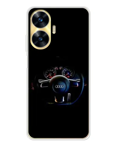 Чехол для Realme C56 с картинкой «Салон Audi — руль» Чехол для Realme C56 с картинкой «Салон Audi — руль»