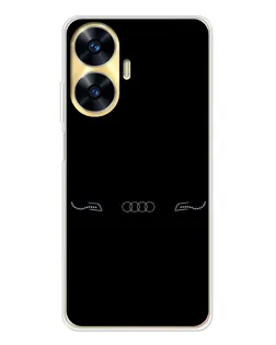 Чехол для Realme C56 с картинкой «Audi — световой подпись»