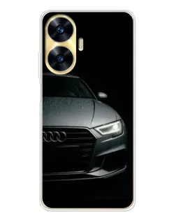 Чехол для Realme C56 с картинкой «Audi — детализация кузова»