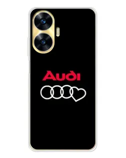 Чехол для Realme C56 с картинкой «Логотип Audi Heart»