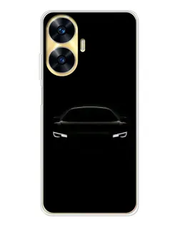 Чехол для Realme C56 с картинкой «Взгляд Audi в темноте»