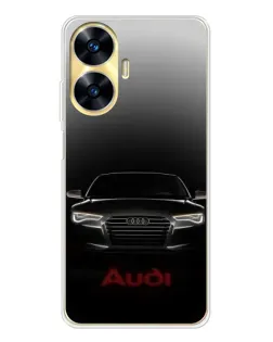 Чехол для Realme C56 с картинкой «Audi — градиентный контур»