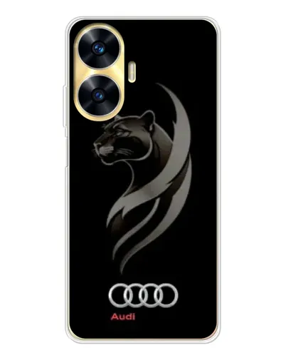 Чехол для Realme C56 с картинкой «Графика — пантера и Audi» Чехол для Realme C56 с картинкой «Графика — пантера и Audi»