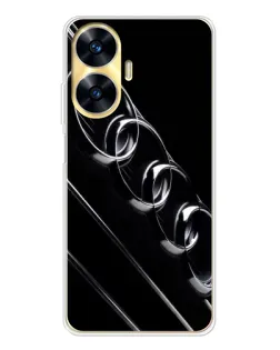 Чехол для Realme C56 с картинкой «Audi — абстрактные кольца»