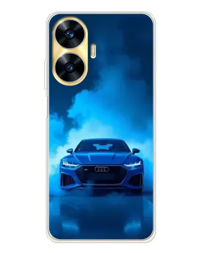 Чехол для Realme C56 с картинкой «Audi — голубая энергия» Чехол для Realme C56 с картинкой «Audi — голубая энергия»