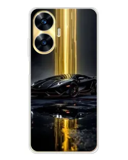Чехол для Realme C56 с картинкой «Ночной Lamborghini драйв»
