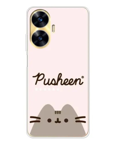 Чехол для Realme C56 с картинкой «Pusheen логотип»