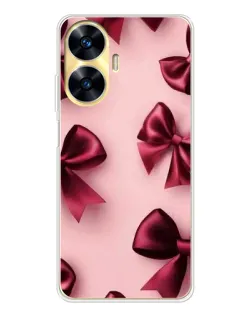 Чехол для Realme C56 с картинкой «Бордовый атлас»
