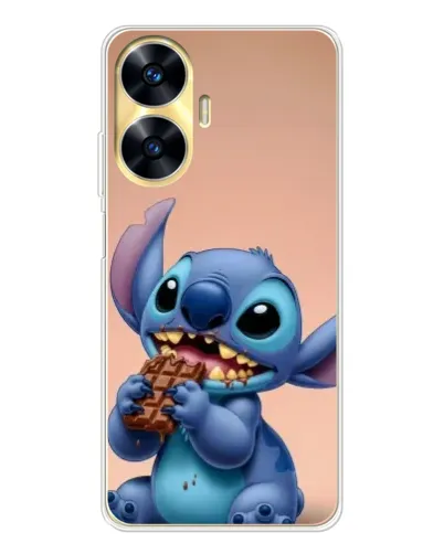 Чехол для Realme C56 с картинкой «Стич ест шоколад» Чехол для Realme C56 с картинкой «Стич ест шоколад»