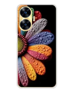 Чехол для Realme C56 с картинкой «Радужный цветок»