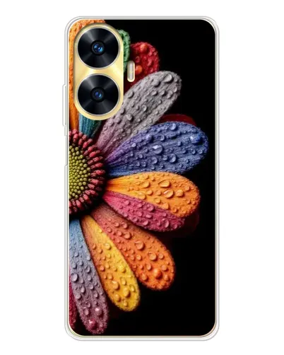 Чехол для Realme C56 с картинкой «Радужный цветок»
