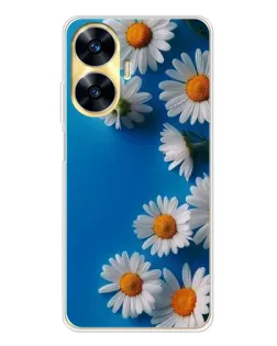 Чехол для Realme C56 с картинкой «Белоснежные маргаритки»