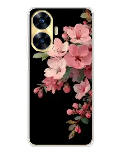 Чехол для Realme C56 с картинкой «Розовая ветка сакуры»