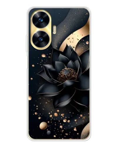 Чехол для Realme C56 с картинкой «Черный лотос»
