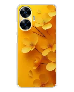Чехол для Realme C56 с картинкой «Золотые лепестки»