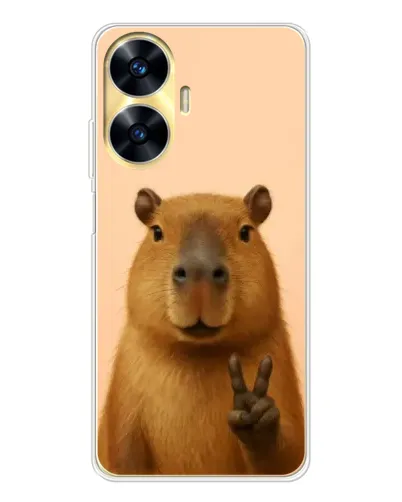 Чохол для Realme C56 з картинкою «Капібара вікторія»