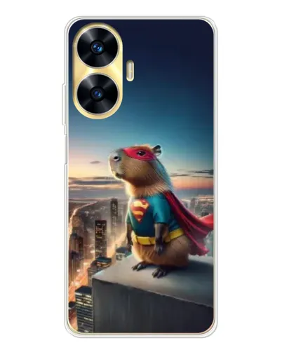 Чохол для Realme C56 з картинкою «Капі-мен супергерой»