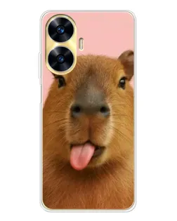 Чохол для Realme C56 з картинкою «Капібара з язиком» Чохол для Realme C56 з картинкою «Капібара з язиком»